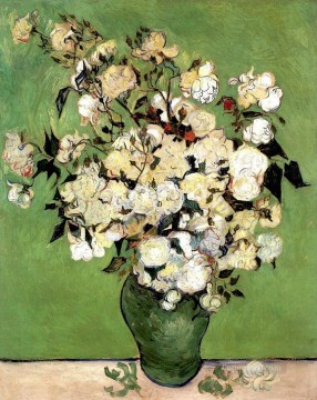 フラワーズ Painting - バラの花瓶 フィンセント・ファン・ゴッホ 印象派の花